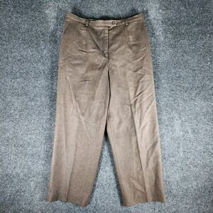 Pendleton Women's 100% Virgin Wool Brown Dress Pants Size 14 Lined Slacks USA